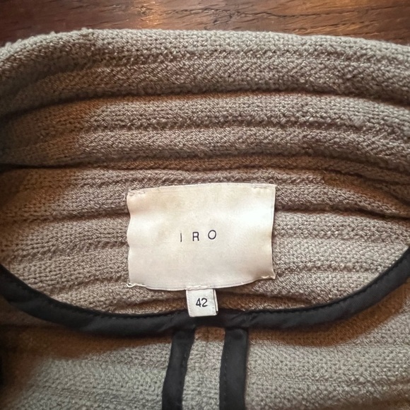 GUC IRO- Wool blend and lamb leather- Moto jacket. Size 42 (US XL). - Picture 5 of 9